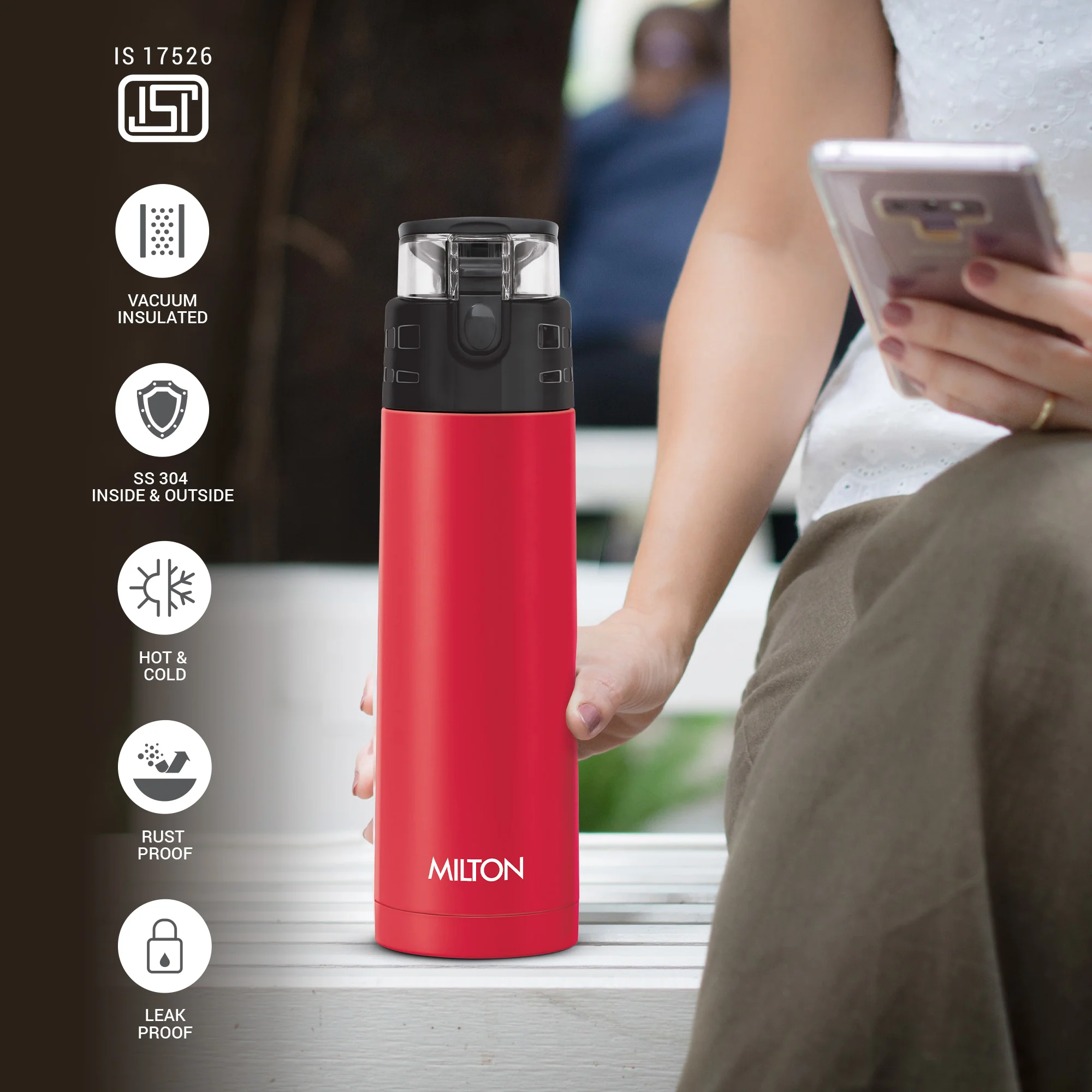 Atlantis Thermosteel Water Bottle (Milton) - Image 24