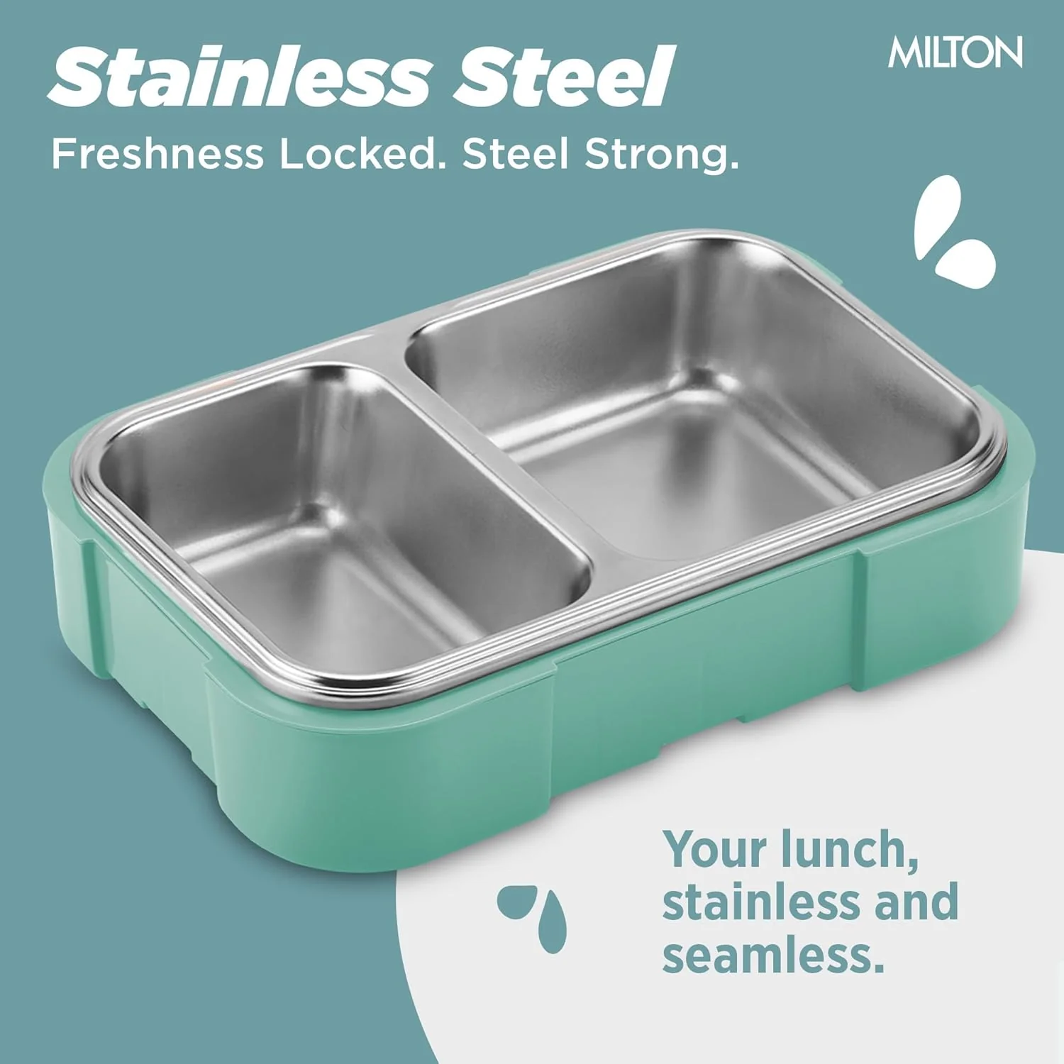 Bravo 2 Steel Thermoware Lunchbox (Milton) - Image 4