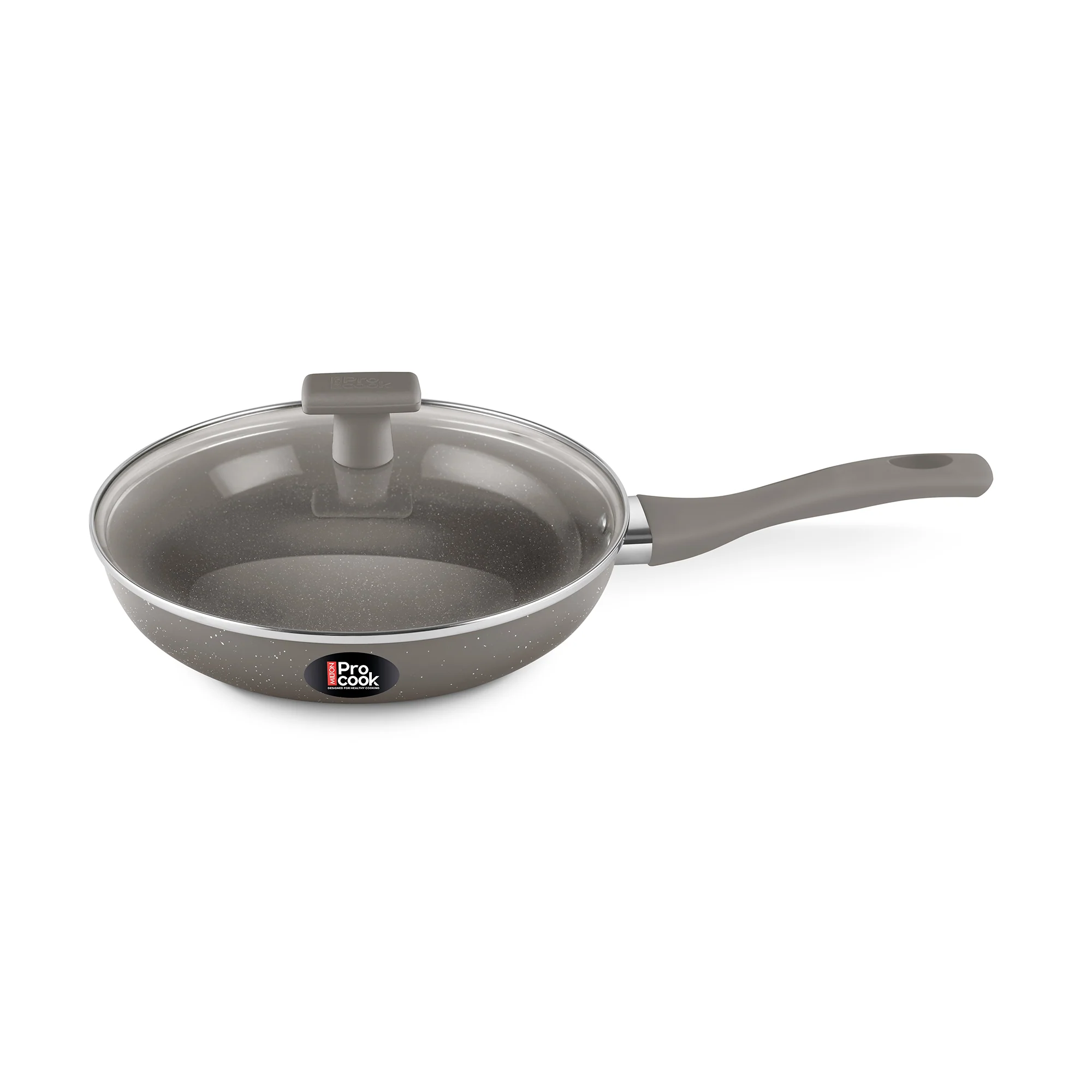 Ceramic Fry Pan With Glass Lid (Procook by Milton) - Image 2