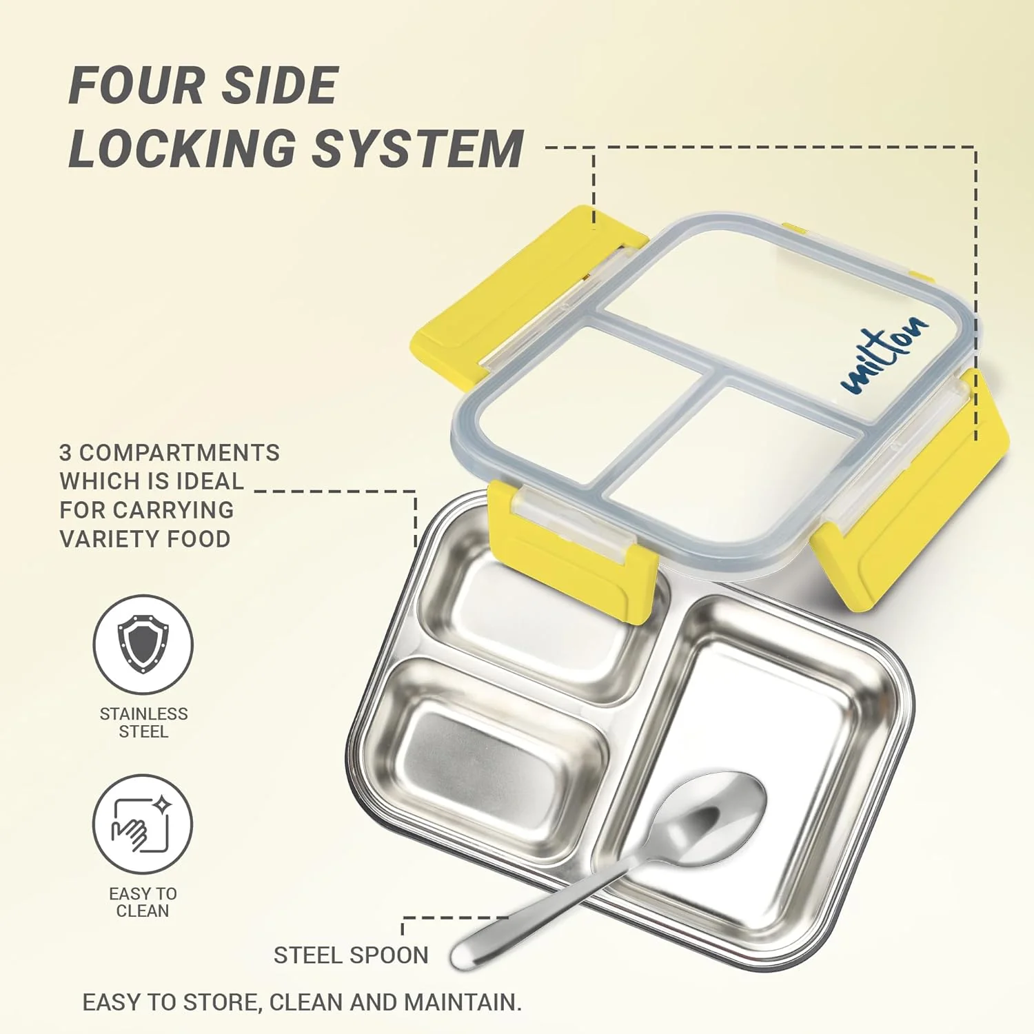 Fun Feast Bento 3 Compartment Lunchbox (Milton) - Image 8