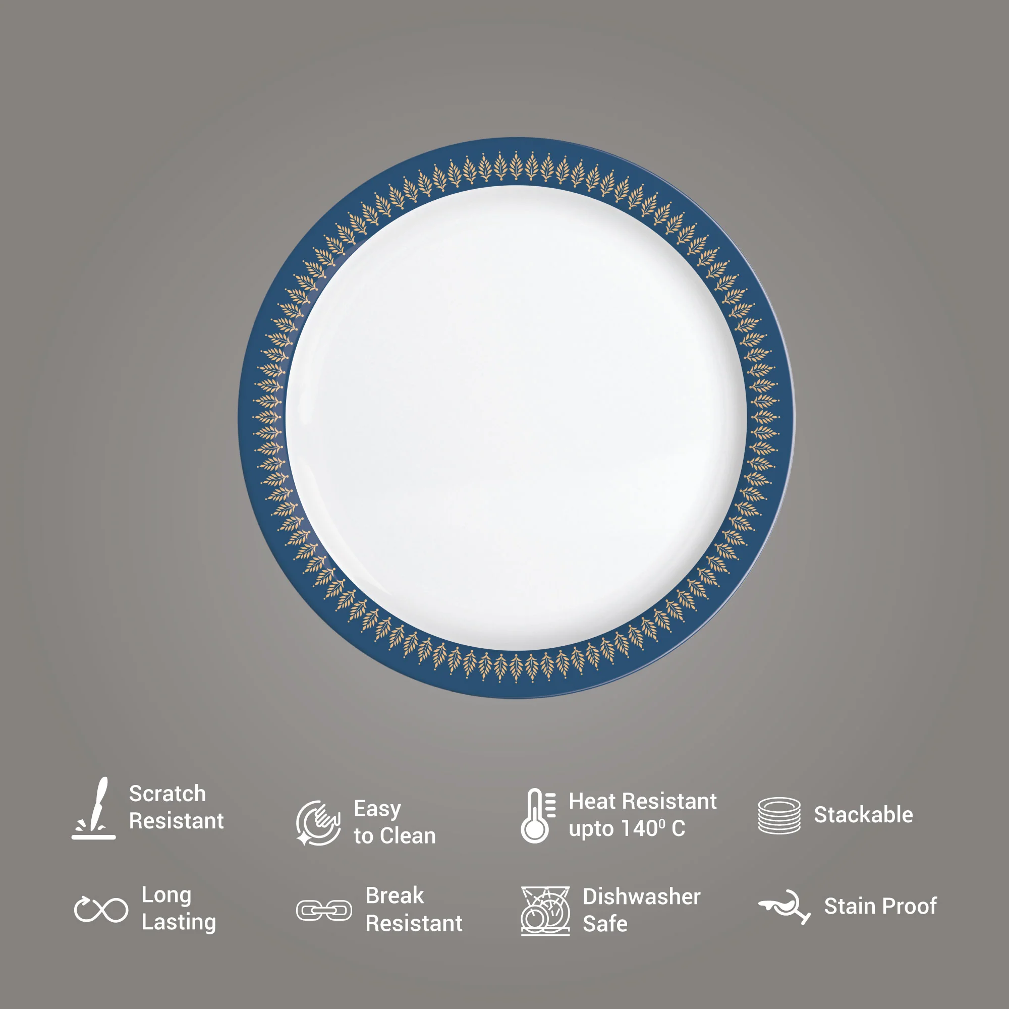 Lissome Dinner Set - Blue Lux (Melamine) - Image 2