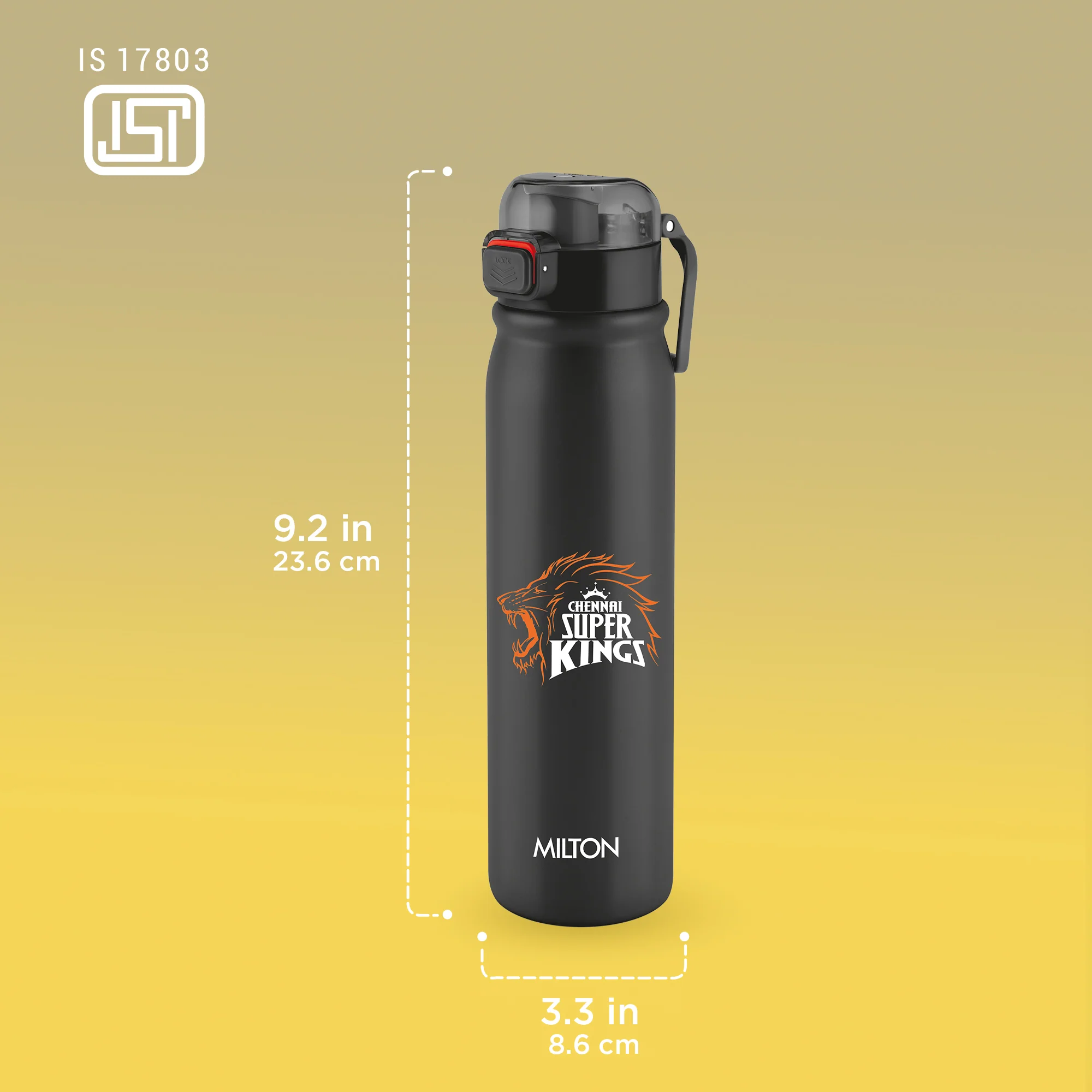 Sports Reva UV Printing Stainless Steel Bottle - Chennai Super Kings (CSK) - Milton - Image 3