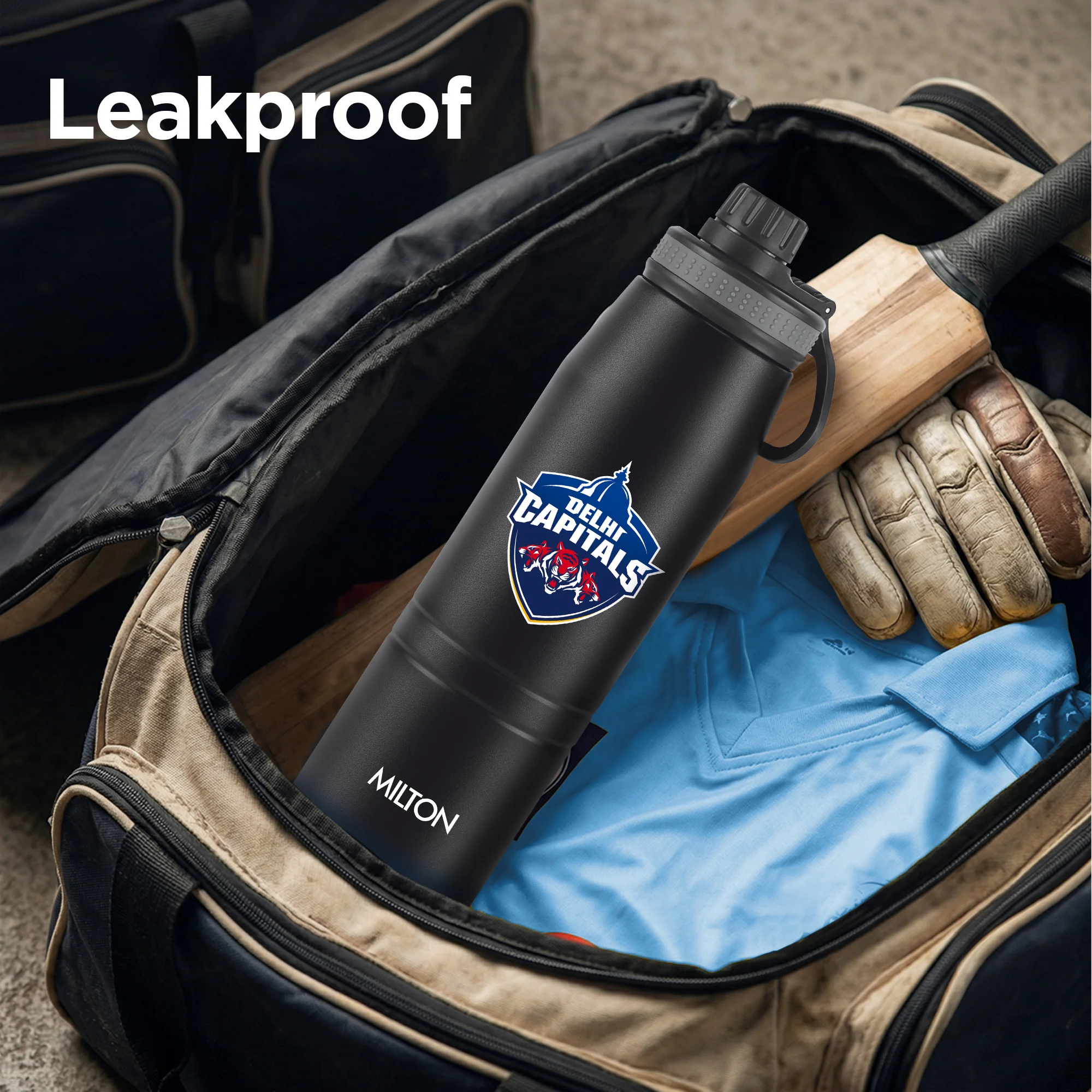 Sports Sparkle UV Printing Thermosteel Bottle - Delhi Capitals (DC) - Milton - Image 7