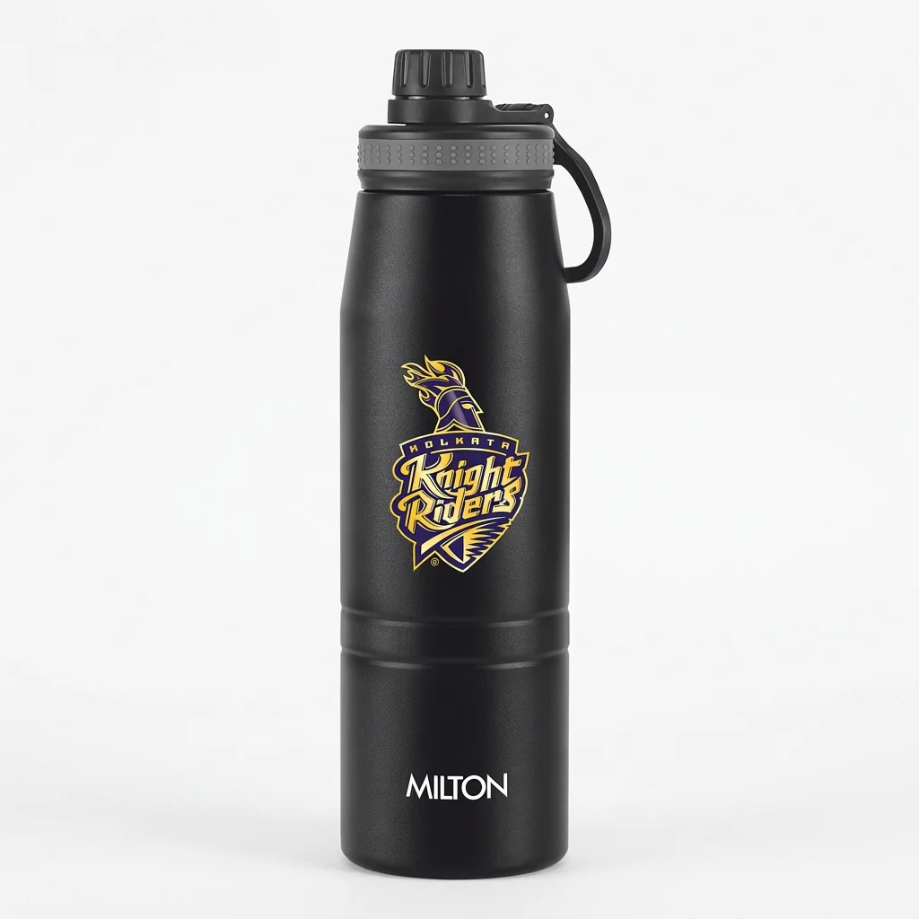 Sports Sparkle UV Printing Thermosteel Bottle - Kolkata Knight Riders (KKR) - Milton