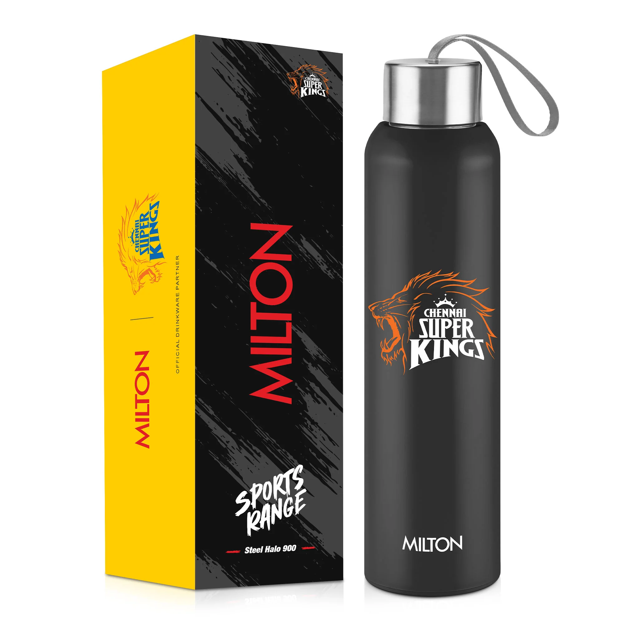 Sports Steel Halo UV Printing Water Bottle - Chennai Super Kings (CSK) - Milton